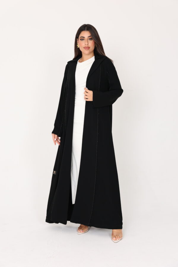 Abaya Blazer Fabric Crape Black Handmaid - 8365
