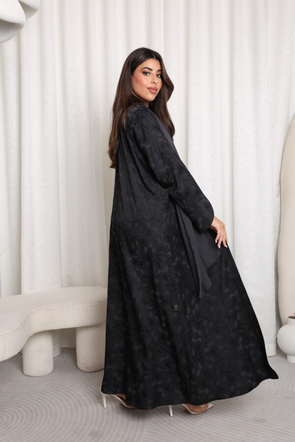 Summer Collection Abaya Black Colour - 8374 - Image 3